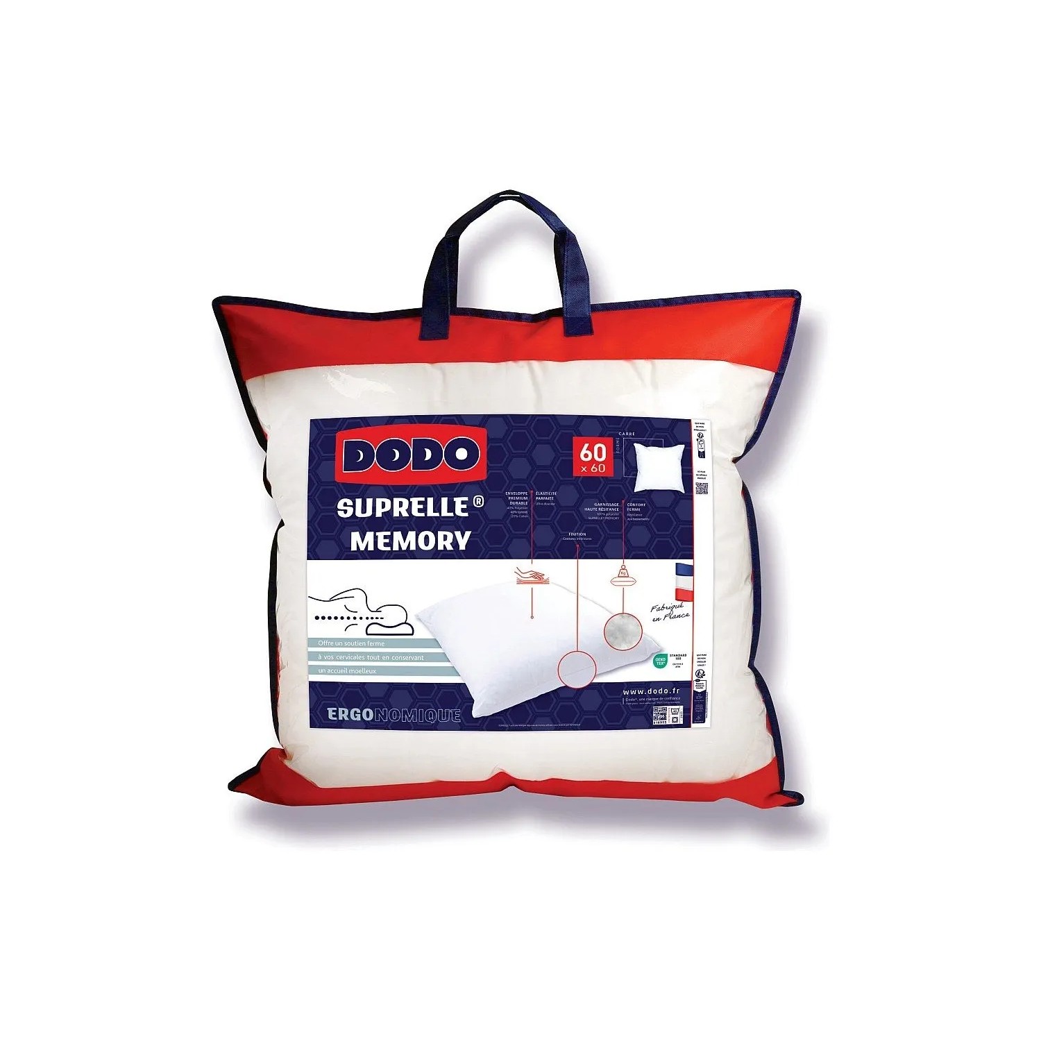 Vente-unique Kopfkissen Cervea Weiß 60 cm