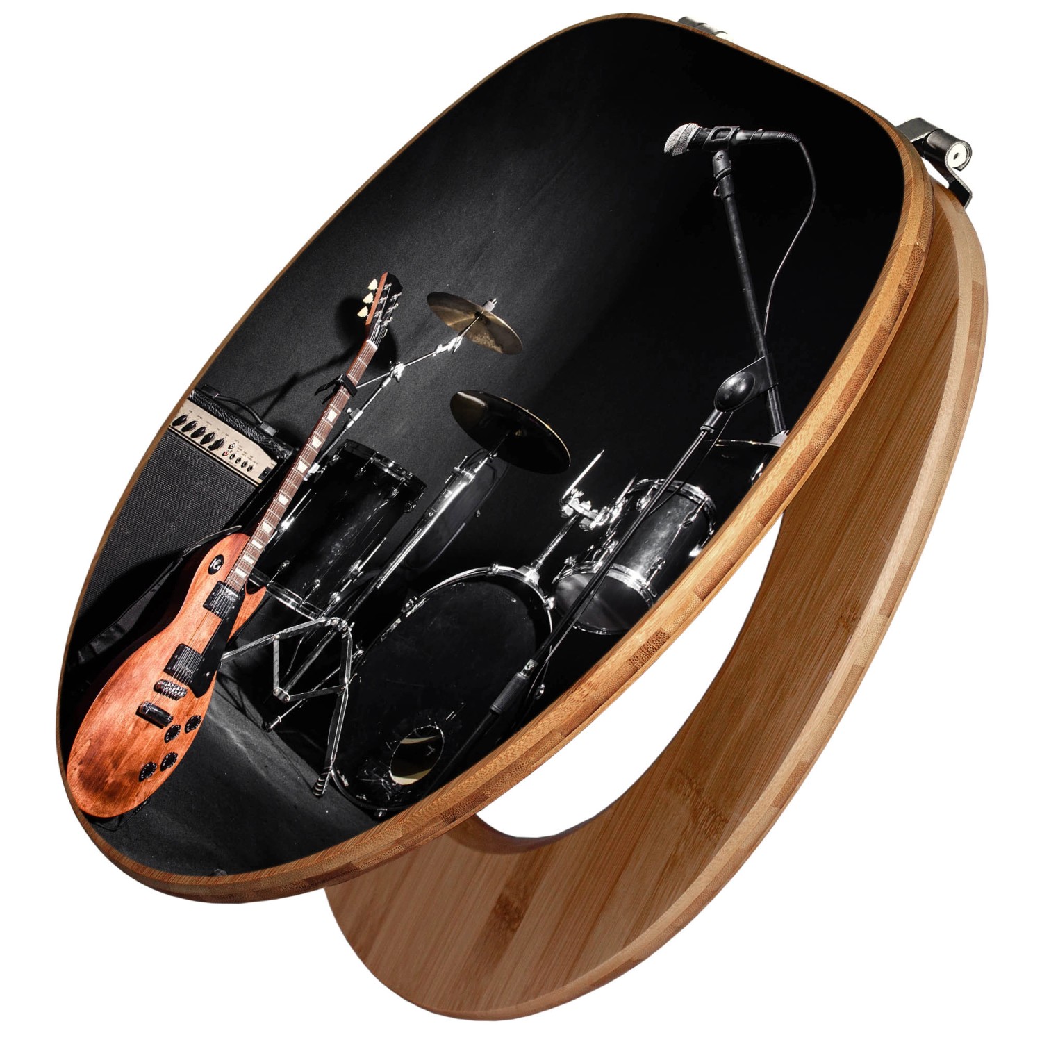 Banjado Design WC Sitz Bambus Toilettendeckel Toilettensitz Bambus Holz Klo günstig online kaufen