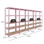 Mega Deal: 4er Set PROREGAL Schwerlastregale PINK LADY, 180x90x40cm, je 175kg Fachlast, 5 Ebenen. Ideal als Keller- oder Garagenregal.