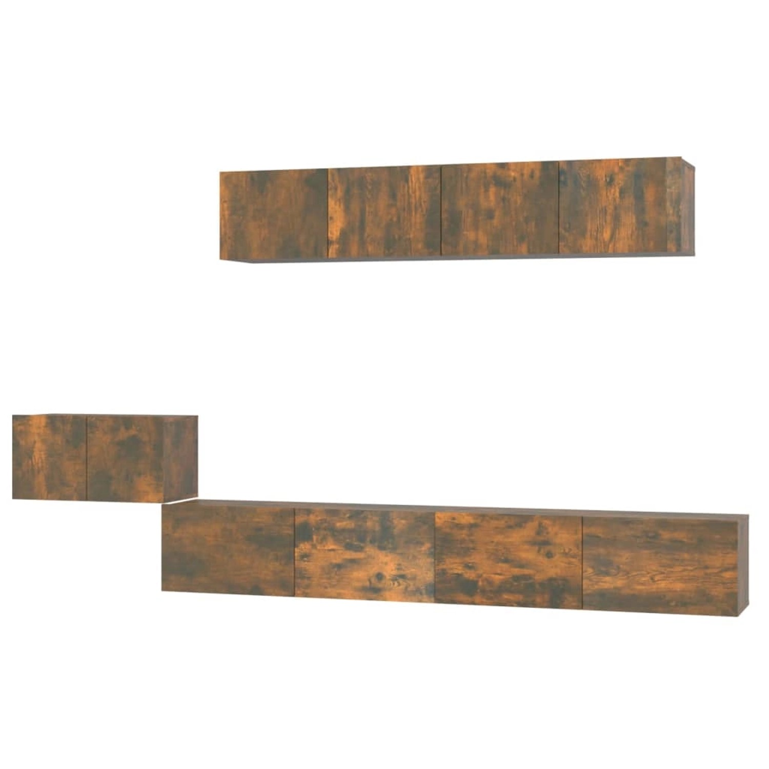 vidaXL 5-Tlg TV-Schrank-Set Räuchereiche Holzwerkstoff 3114435