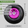 4er Set TRUTZHOLM Sackkarrenrad, 260x85mm, pinke Felge, für Baumaschinen & Transportgeräte.