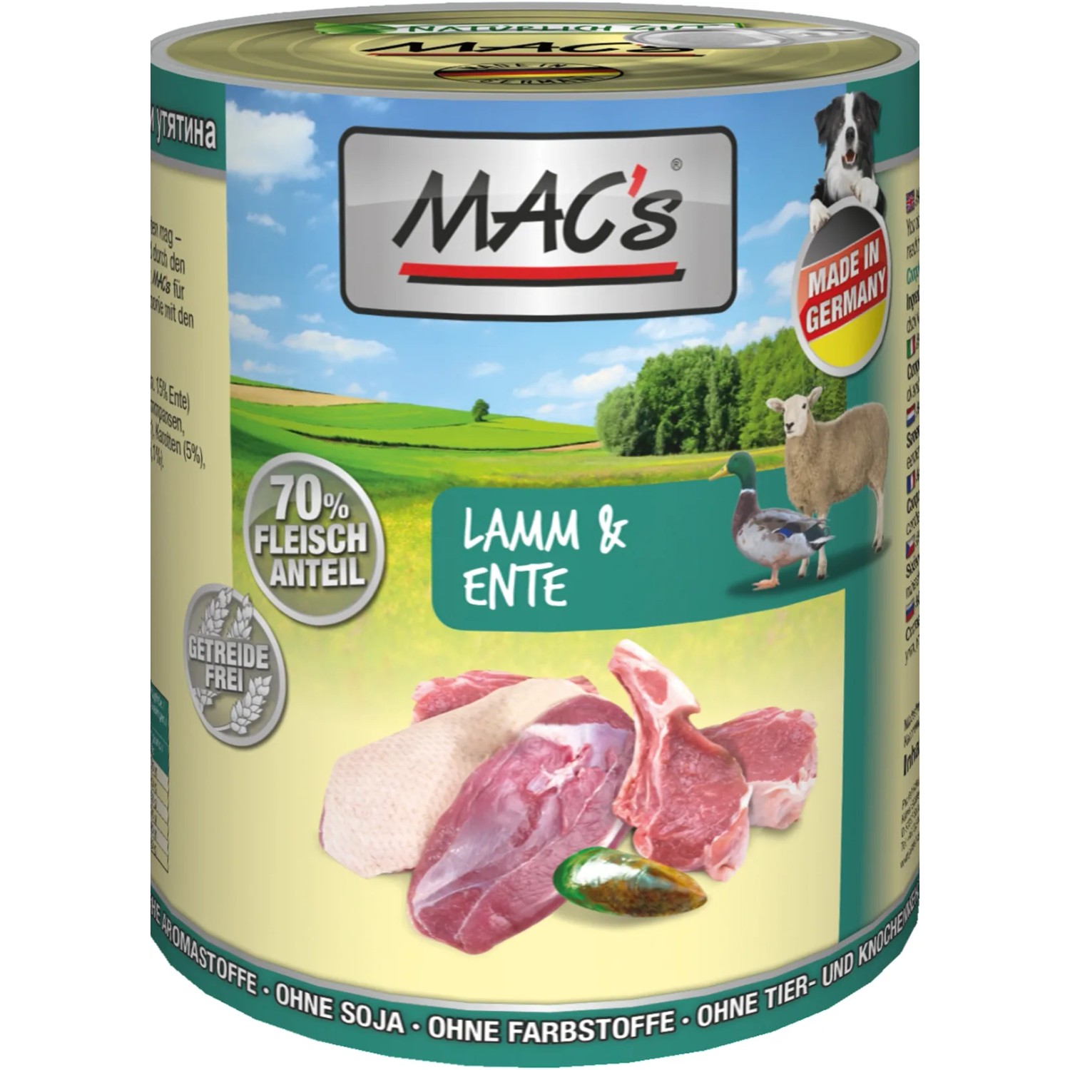Mac's Hunde-Nassfutter Lamm und Ente 400 g