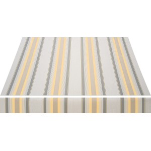 Spettmann Kassettenmarkise VC 1000, 250x150 cm, gelb-grau gestreift, Gestell weiß.