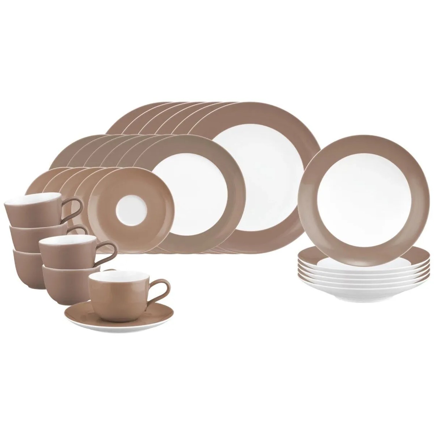Seltmann Weiden Liberty Pure Colors Kombiservice 30-teilig Cocoa Brown