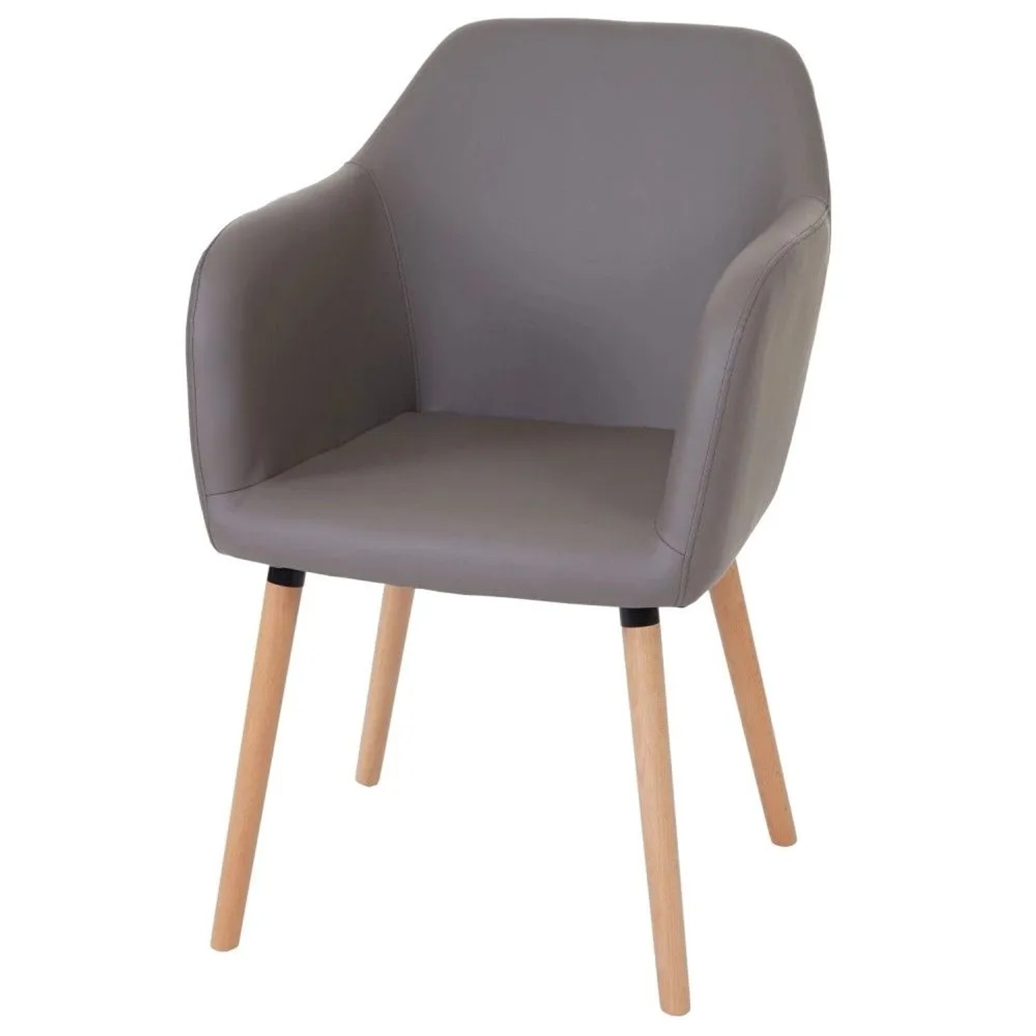 MCW Esszimmerstuhl Vaasa T381 Kunstleder Taupe-Grau Helle Beine