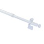 Weiße Gardinia Klemmstange Press&Go mit Kugel, 50-80 cm, für Fensterdekoration.
