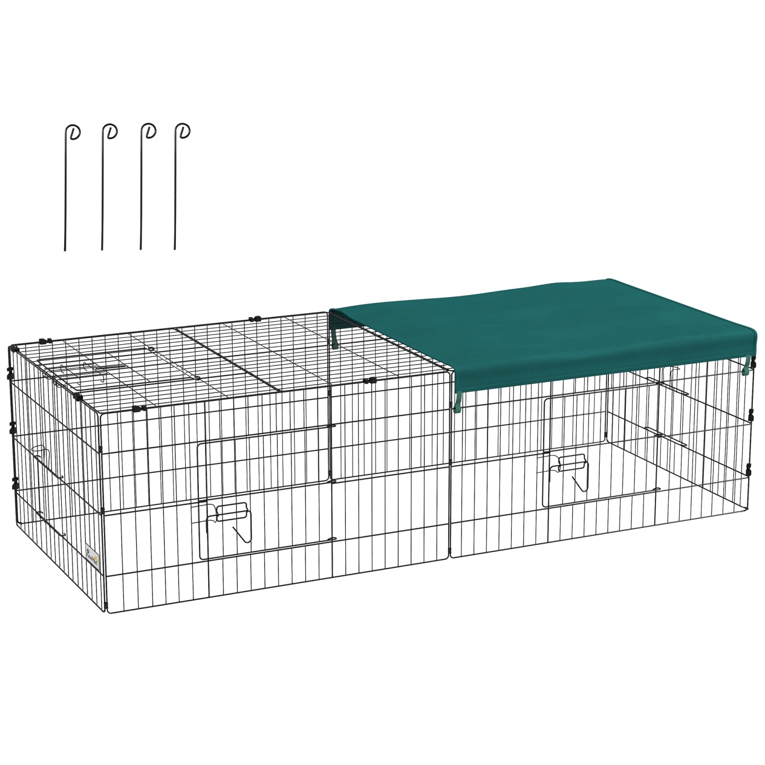 Thumbnail - PawHut Small Animal Cage Stahl Oxford Gewebe 185L x 75B x 50H cm