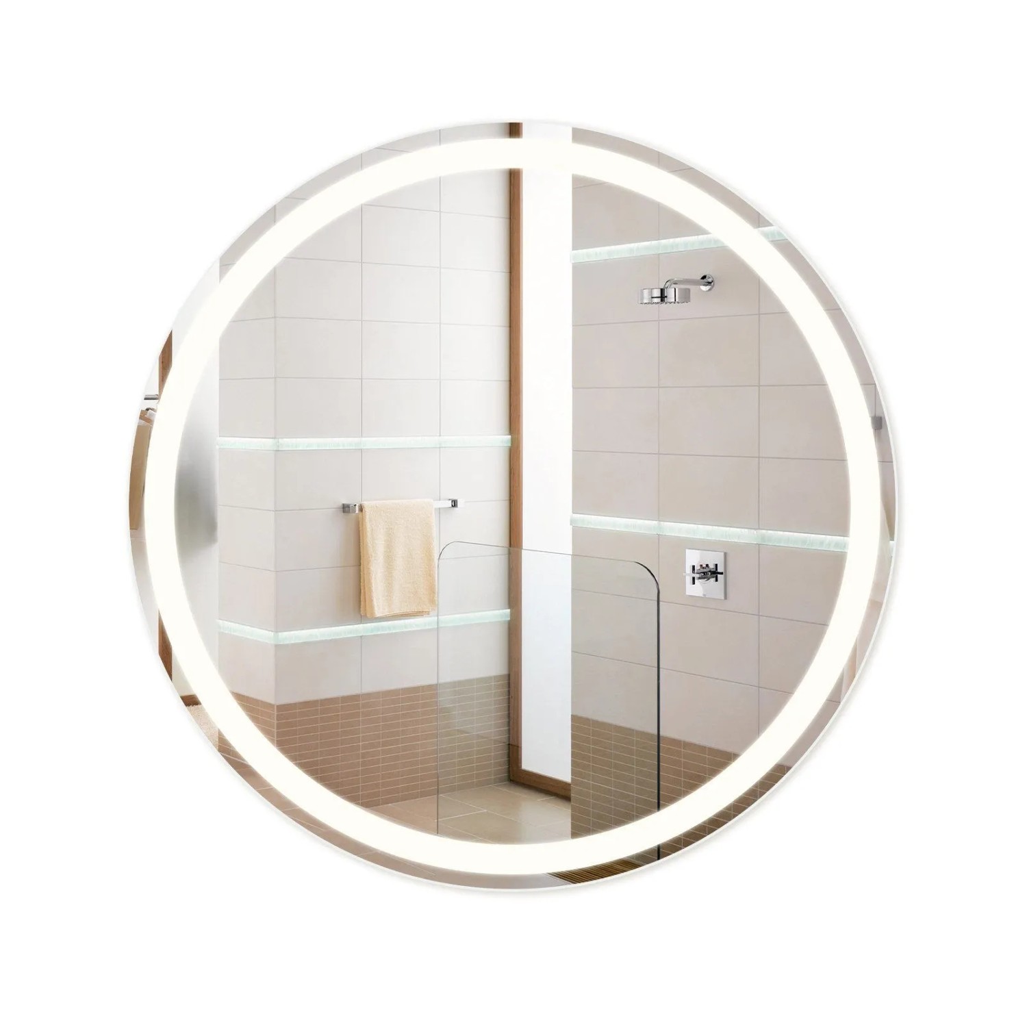 Nettlife Gretel II Spiegellampe aus Glas L 70 Silber