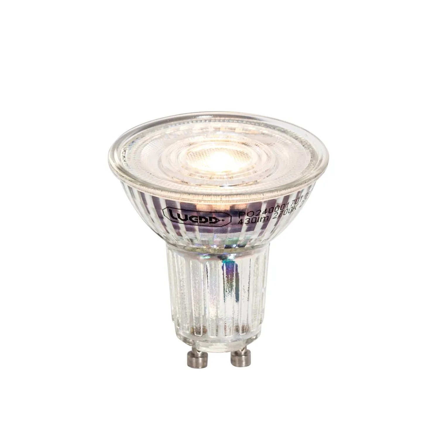 LUEDD GU10 50mm Dimmbares Klares LED Leuchtmittel 4 9W 430,m 2700K
