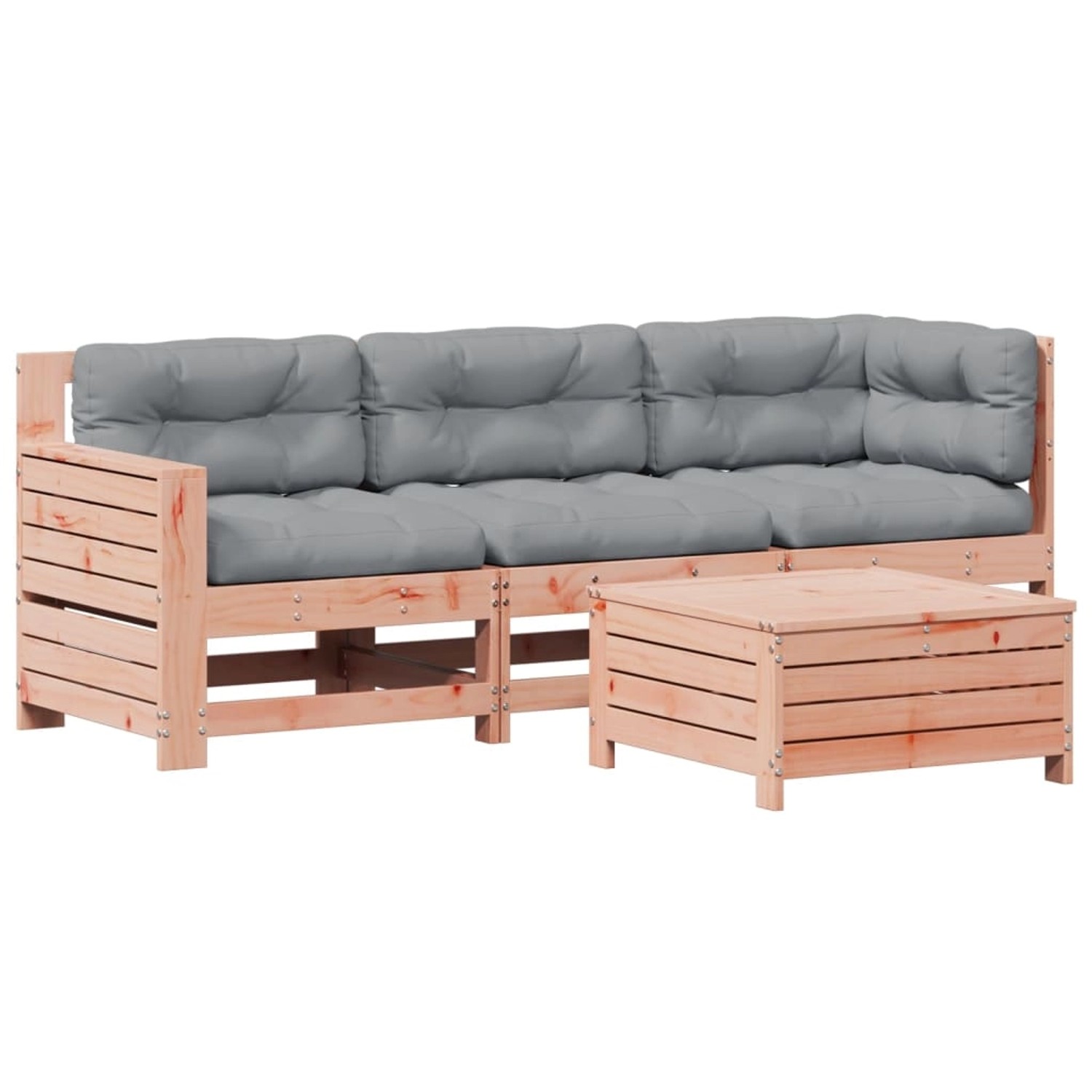 vidaXL 4-Tlg Garten-Lounge-Set mit Kissen Massivholz Douglasie 3250774 günstig online kaufen