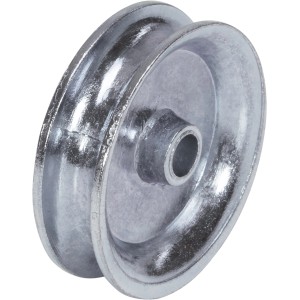 Seilrolle aus Stahl, 40 mm Durchmesser, für Seile bis 6 mm, verzinkt.