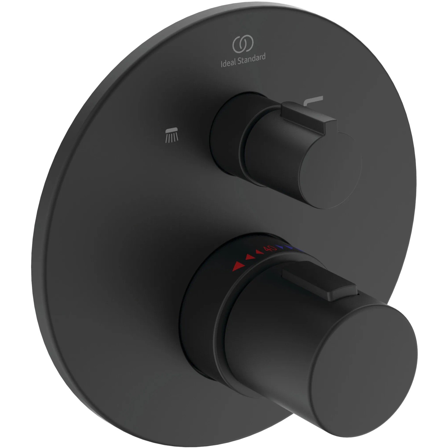 Ideal Standard Ceratherm T100 Unterputz Armatur in Schwarz Matt für Brausesets.