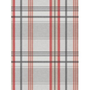 d-c-fix Tischdecke Harper, 110x140 cm, eckig, mit rot-grauem Karomuster.