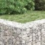 Furnicato Gabionen-Hochbeete 3er Set, 30x30x150cm, aus Eisen, befüllt mit Steinen.