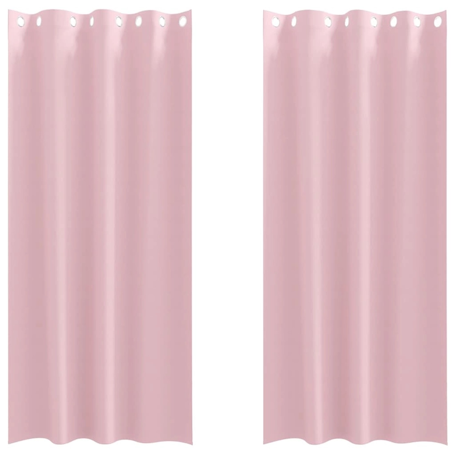 vidaXL Verdunkelungs-Vorhänge mit Ringen Babyrosa Polyester 4107410 günstig online kaufen