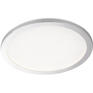 Runde LED-Deckenleuchte Gotland von Fischer & Honsel, weiß-chrom, 20 W, 2600 lm.