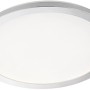 Runde LED-Deckenleuchte Gotland von Fischer & Honsel, weiß-chrom, 20 W, 2600 lm.