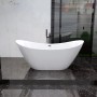 Bad Land Freistehende Badewanne IVAR 180x80 + Ablauf