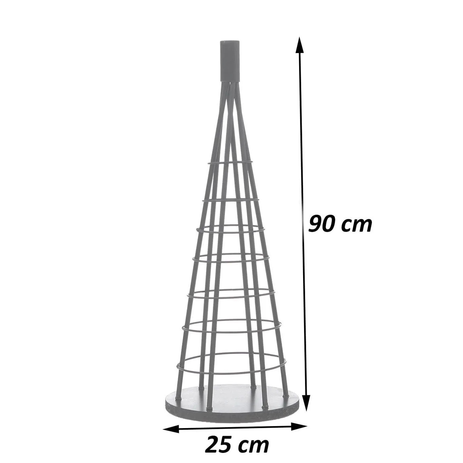 MCW Deko-Baum O91 Metall 90cm Silberfarben_4