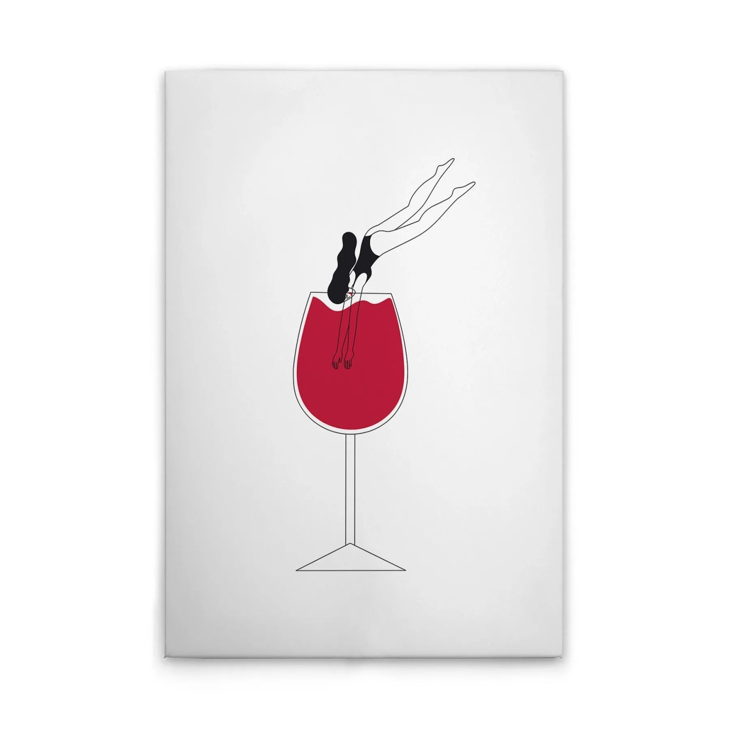 Tadessi Leinwandbild - M1-No.51533 - Weinglas WG Küche - 30 x 45 cm - Querformat