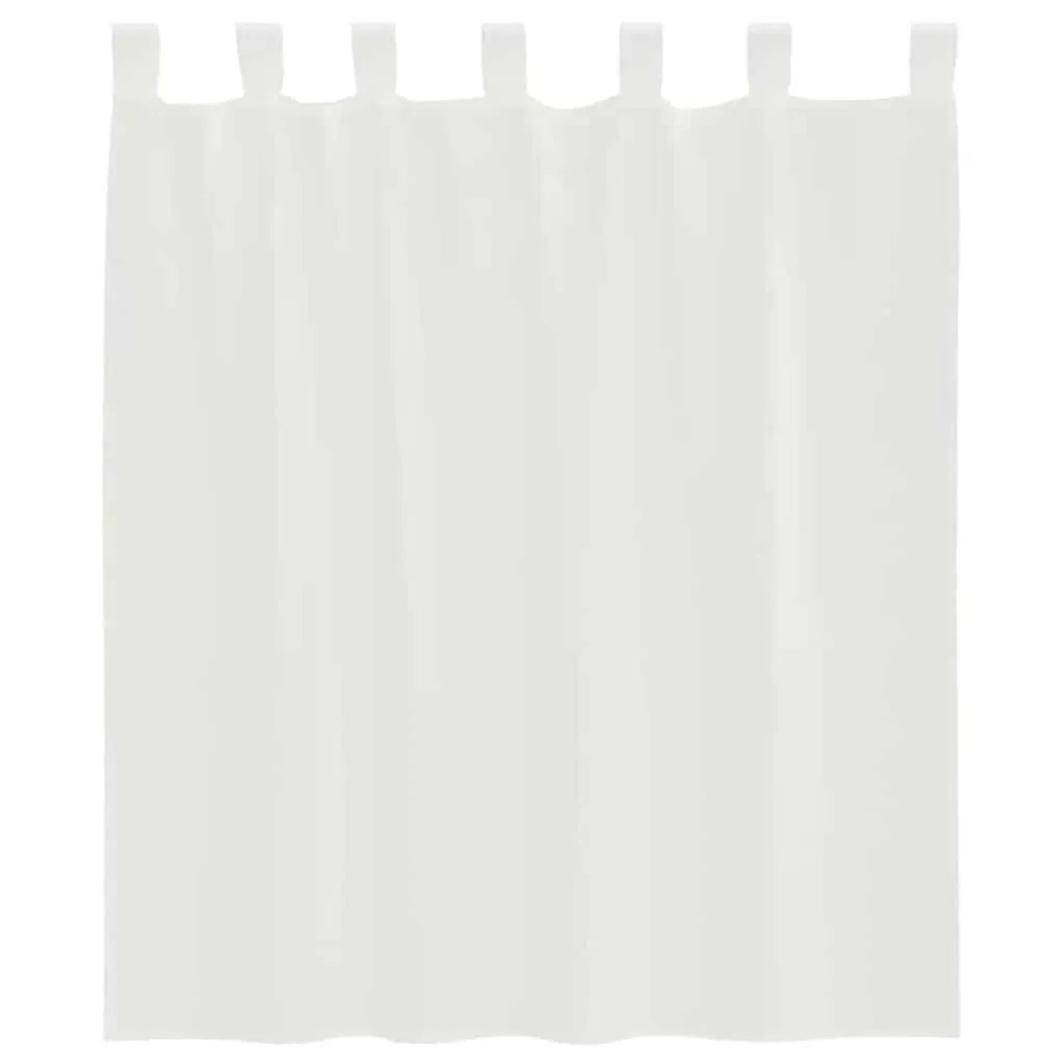 vidaXL Voile Vorhänge mit Stangentaschen 2 Stk Weiß 4102241_4