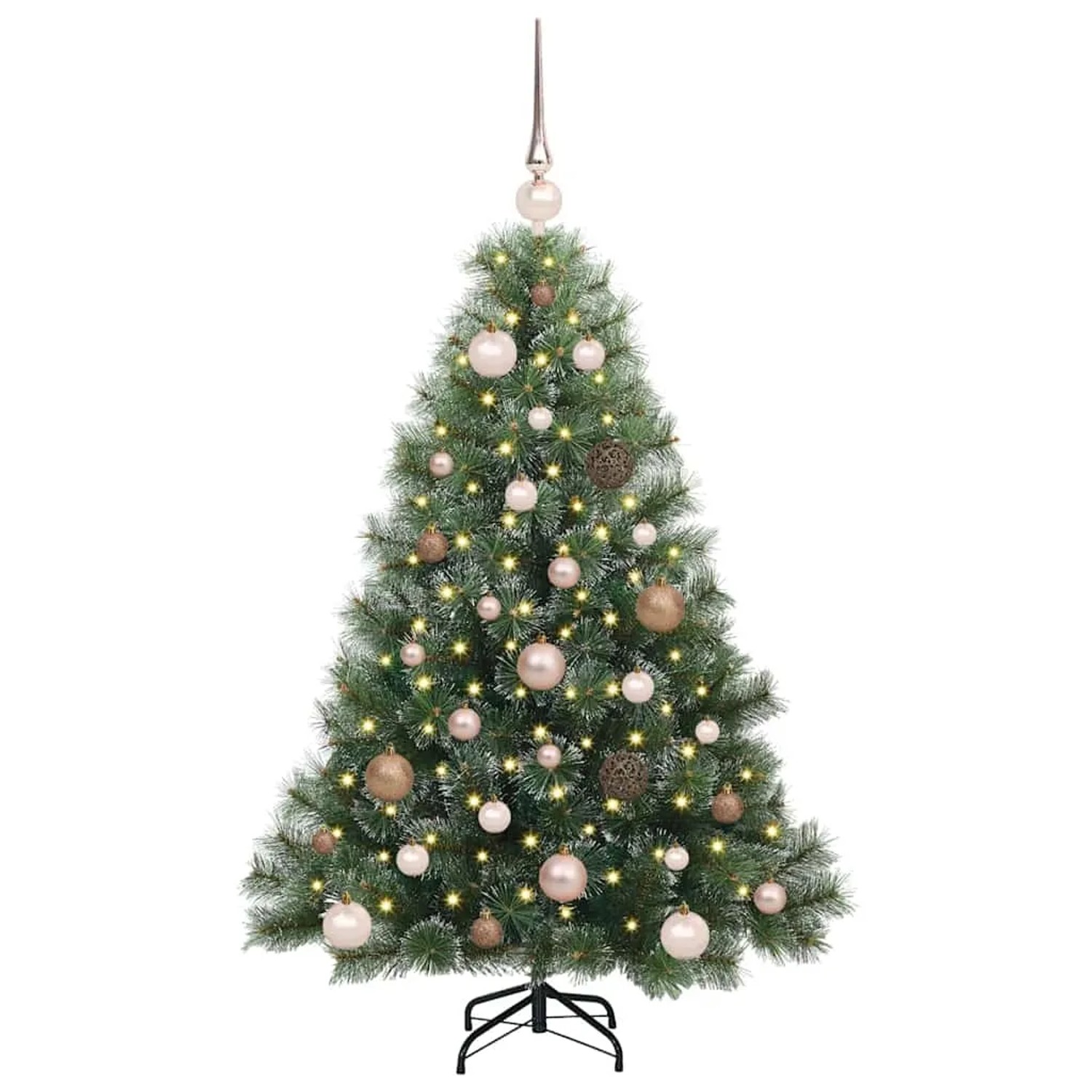 vidaXL Künstlicher Weihnachtsbaum mit 150 LEDs Grün 120 cm PE und PVC 3397820