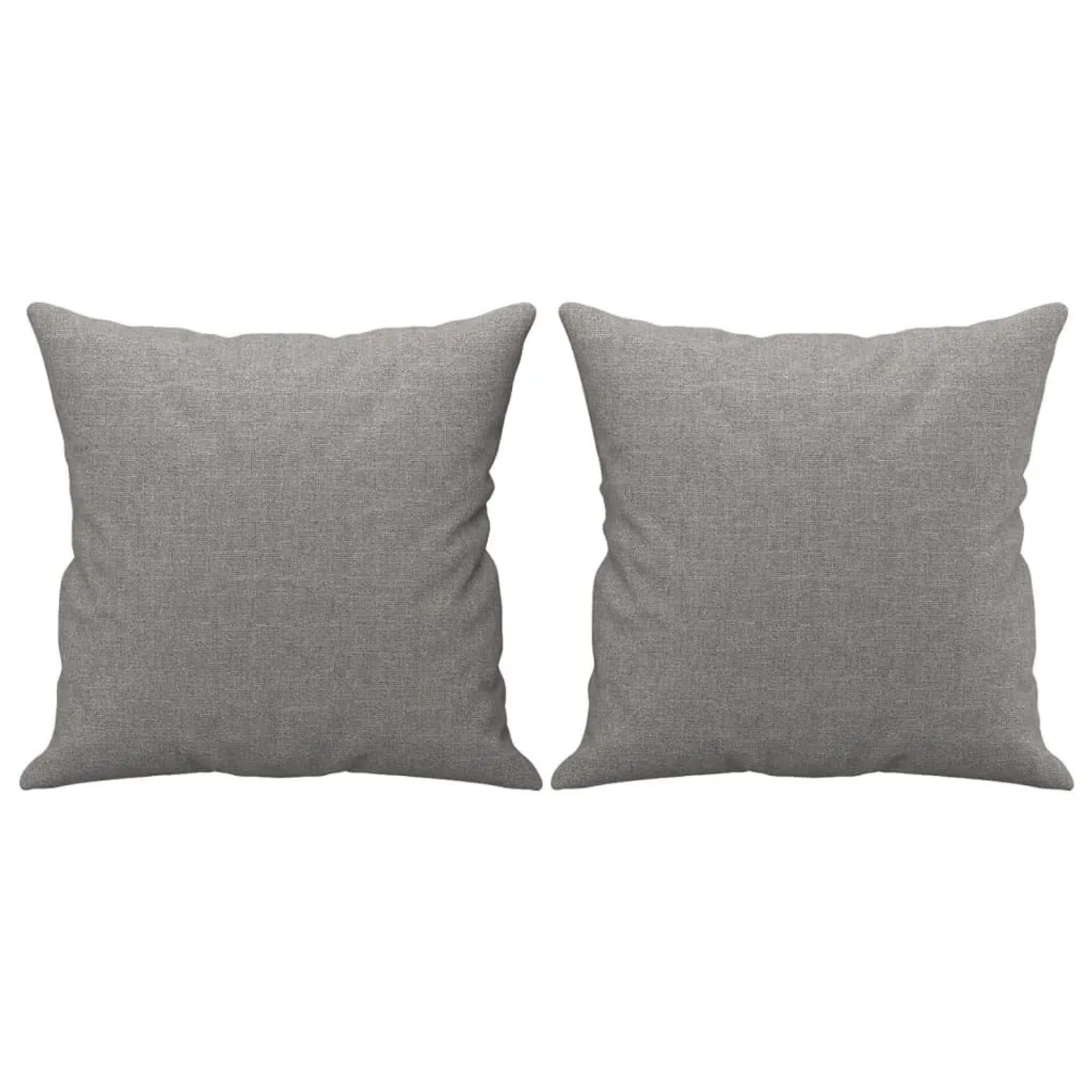 vidaXL Zierkissen 2 Stk Hellgrau 40x40 cm Stoff 349471