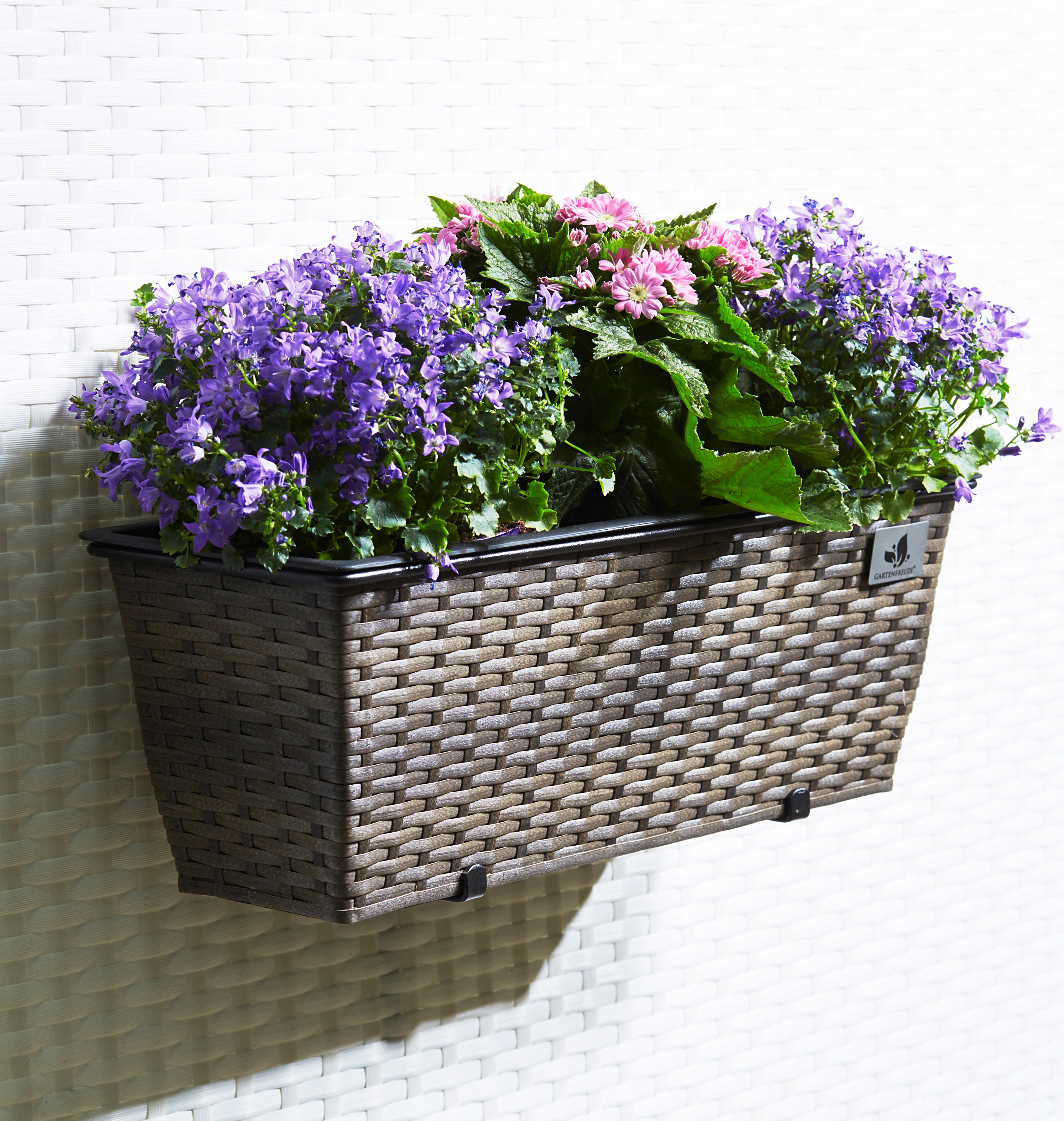 Gartenfreude Balkonkasten 50 cm x 19 cm Cappuccino mit Bewässerungssystem  kaufen bei OBI
