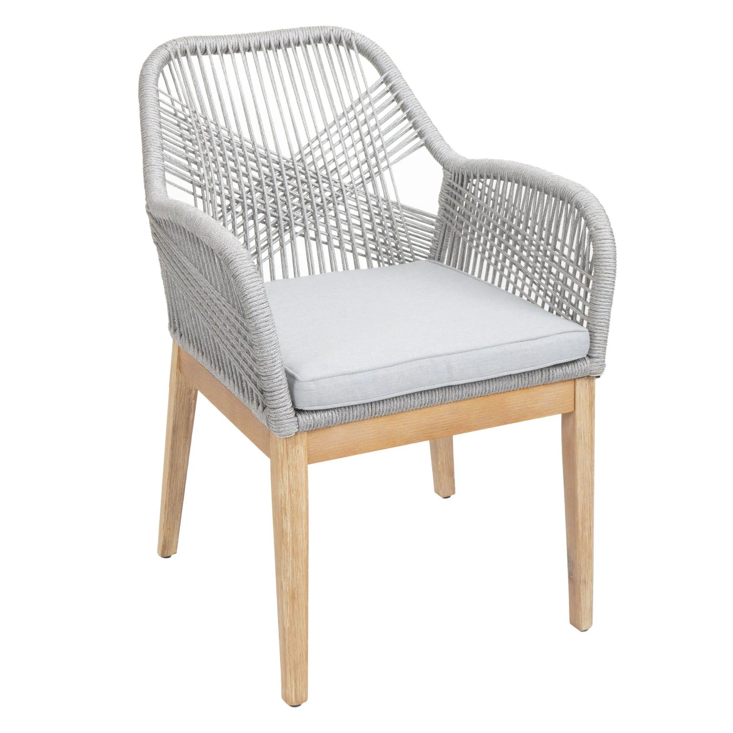 MCW Gartenstuhl H56b Hellgrau Kissen Hellgrau günstig online kaufen