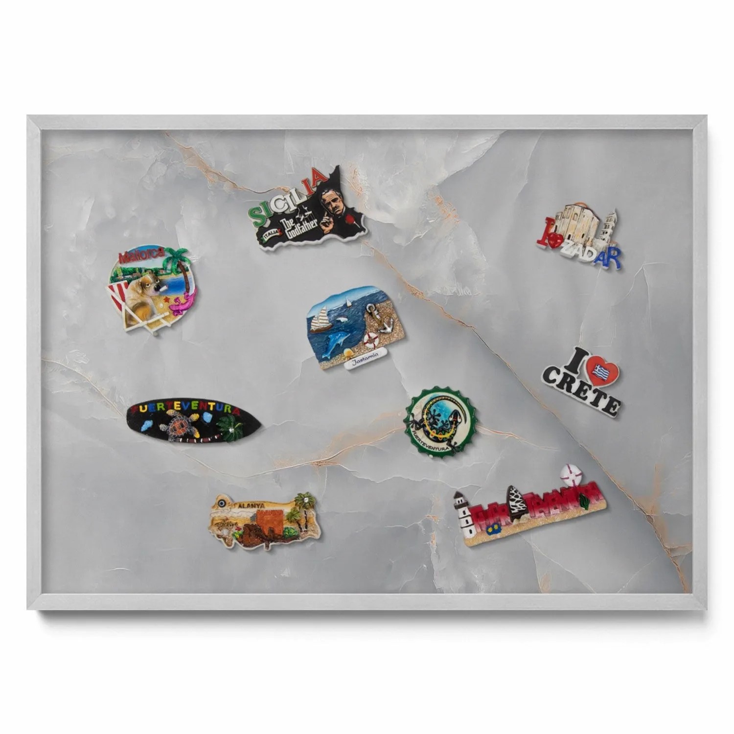 Tulup Magnettafel Magnetpinnwand Metall für Urlaubsmagnete Eleganter Dekora günstig online kaufen