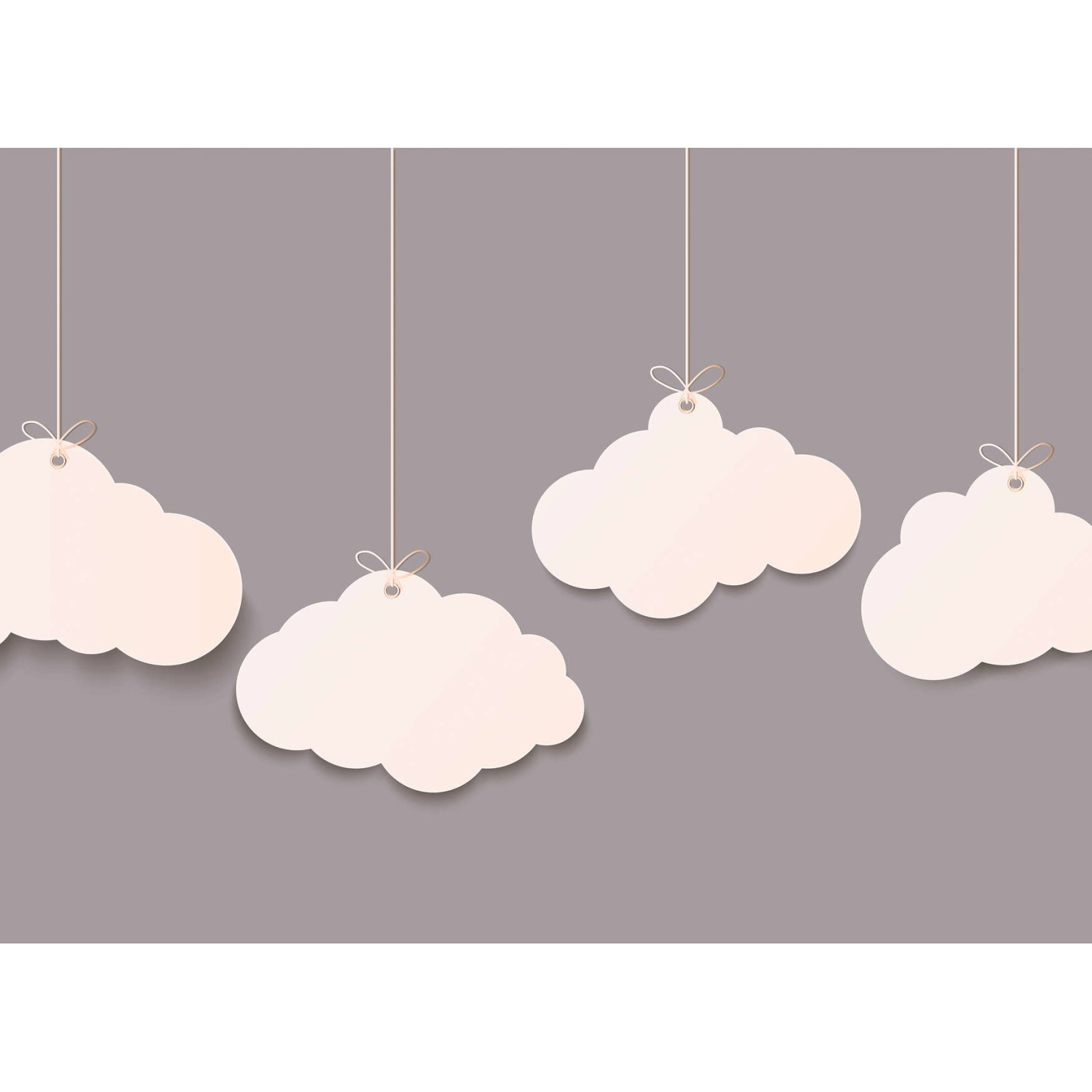 Fototapete Grafik Wolken Himmel Grau Weiß 3,50 m x 2,55 m FSC® günstig online kaufen