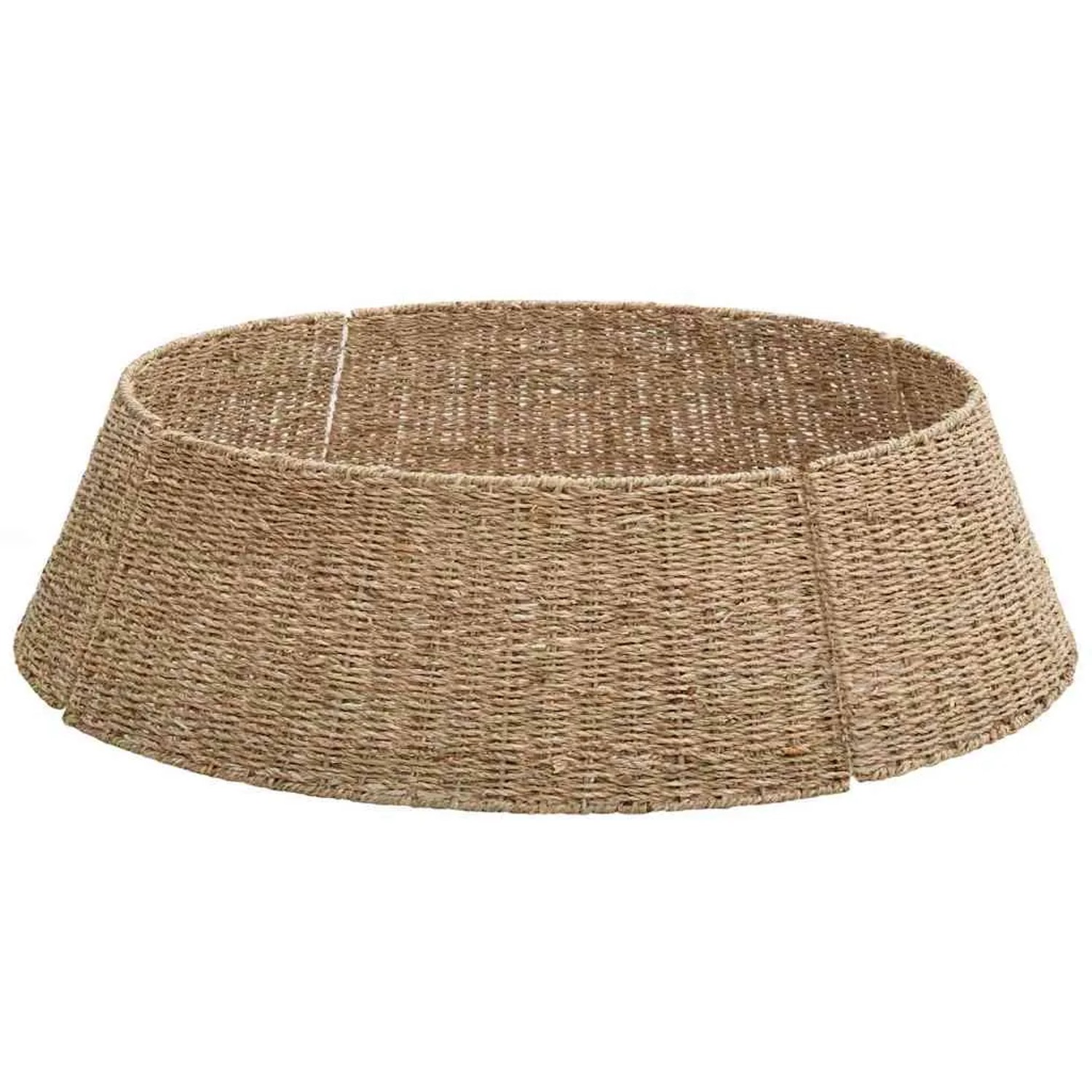 vidaXL Weihnachtsbaumkragen Braun 105 x 105 x 28 cm Seegras 42020171