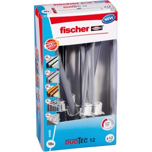 Fischer Duotec 12 Kippdübel, 10 Stück, im Karton. Dübel für Gipskarton und andere Plattenbaustoffe.