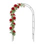 Relaxdays Rosenbogen Metall Schwarz Verstellbar 195 cm x 140 cm x 38 cm