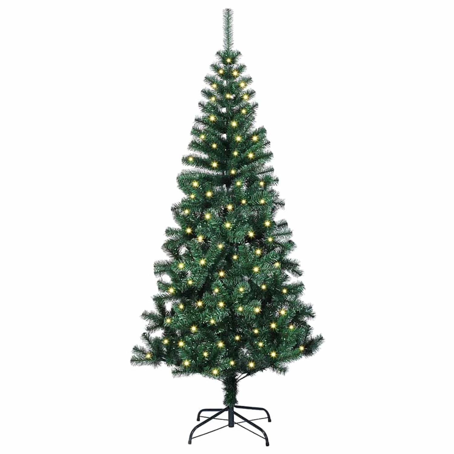 vidaXL Künstlicher Vorbeleuchteter Weihnachtsbaum Grün 150 cm 3396745