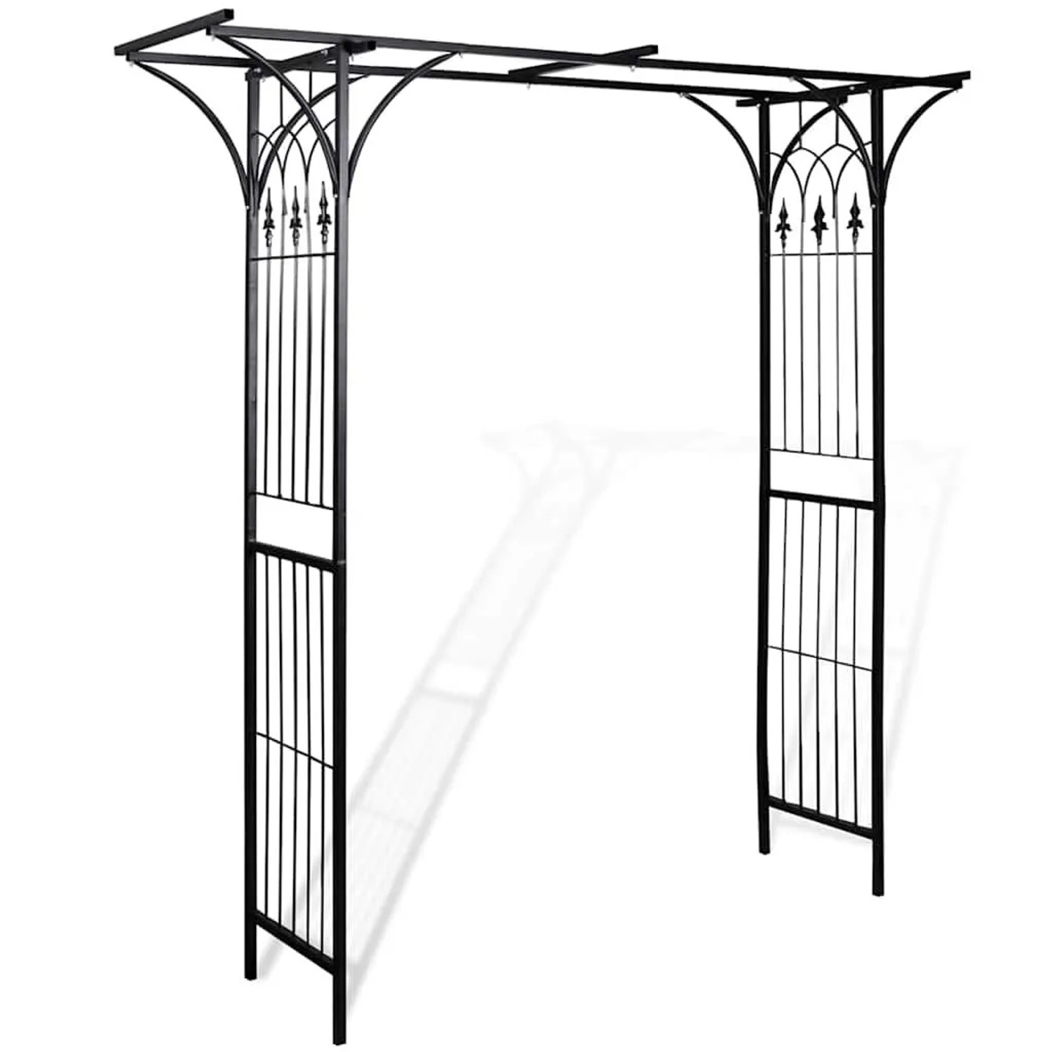 DELUKE Rosenbogen Aus Metall PARIS 200x52x204cm Aus Stahl Gartenbogen Torbogen Rankhilfe Für Kletterpflanzen Und Rosen R...