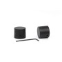 Endstücke und Inbusschlüssel für Deco-Raum Gardinenstange nach Maß, Kappe, Ø 25mm, Schwarz.