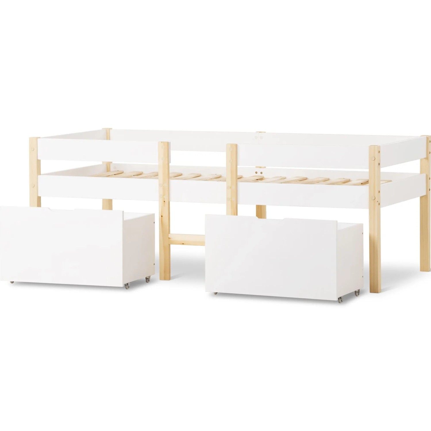 okwish Kinderbett 90×190 mit Schublade und Rausfallschutz ohne Matratze