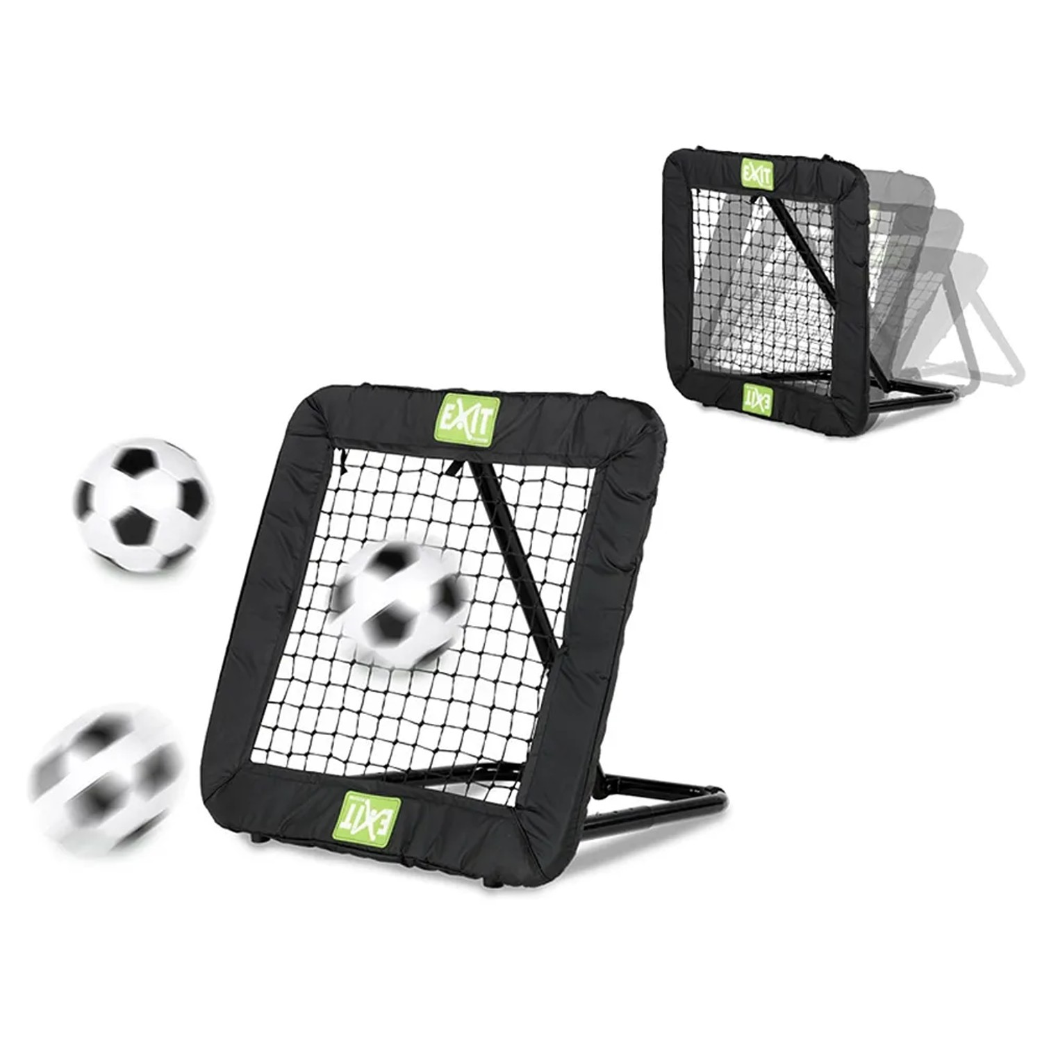 EXIT Kickback Multisport Rebounder M 84x84cm mit Ball für Balltechniktraining.
