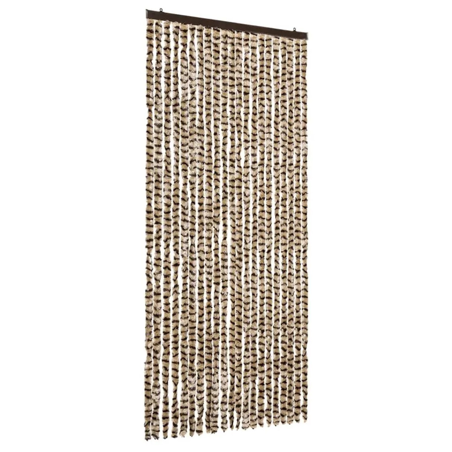 vidaXL Insektenschutz-Vorhang Beige und Braun 90x220 cm Chenille 325449