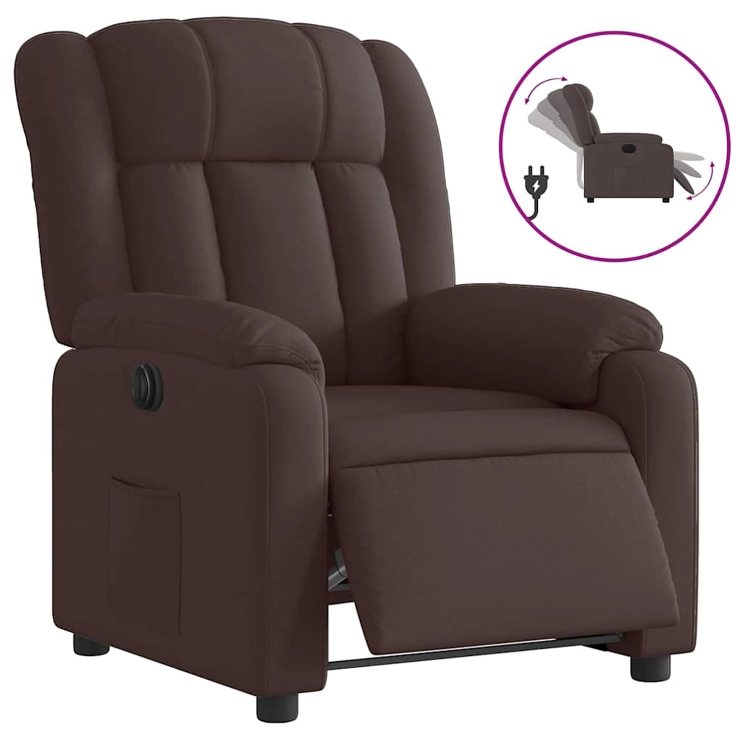 vidaXL Relaxsessel Elektrisch Dunkelbraun Stoff 3205297 günstig online kaufen