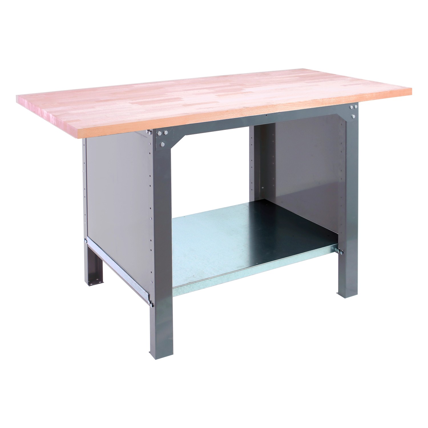 PROREGAL Werkbank BUFFALO WOOD HxBxT 86,5x180x75cm Traglast 1000kg Grau günstig online kaufen