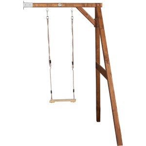 Axi Einzel-Anbauschaukel aus braunem Holz, Teil der Rutschen & Schaukeln Kategorie.