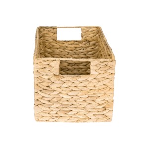 HMF 37242 Aufbewahrungskorb Faltbarer Korb Geflochten Wasserhyazinthe Seegras Größe M 32 x 23 x 20 cm 2er Set