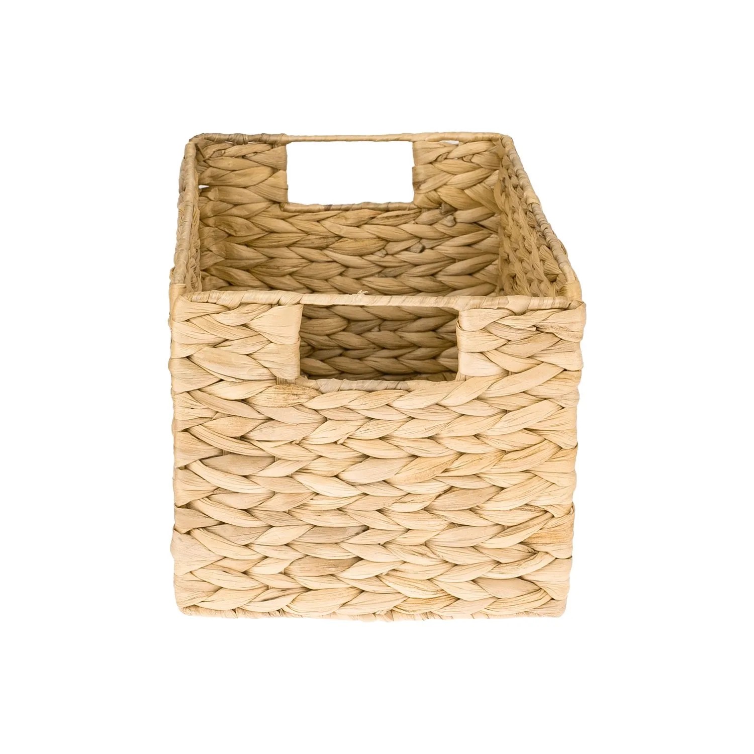 HMF 37242 Aufbewahrungskorb Faltbarer Korb Geflochten Wasserhyazinthe Seegras Größe M 32 x 23 x 20 cm 2er Set_2