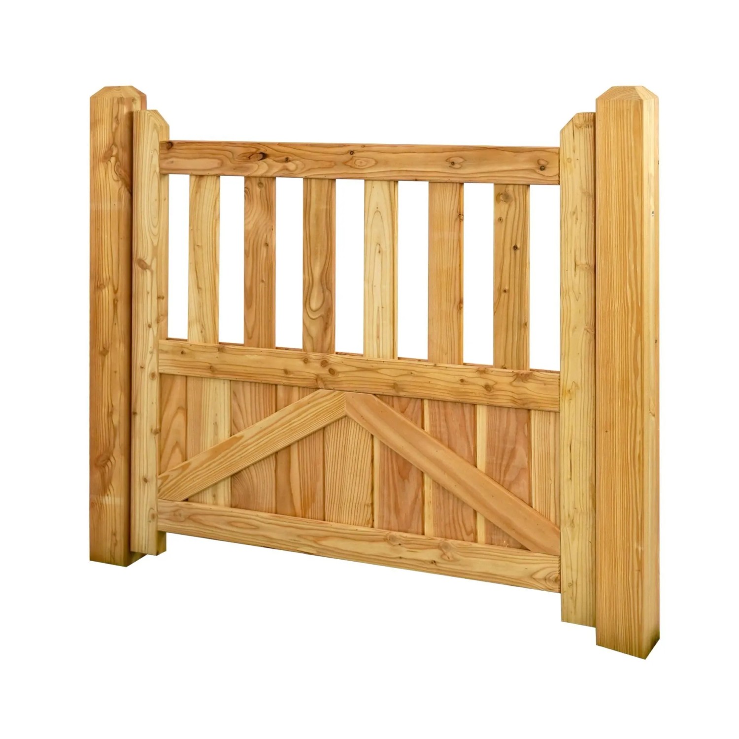 GartenLand Tor Vorgartenzaun GRAZ Gerade 100x90 cm Holzzaun Lärche PEFC_9