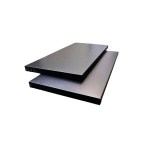 Schulte Steck-Grundregal, 180x100x40 cm, schwarz, mit zwei PowerMAX Fachböden.