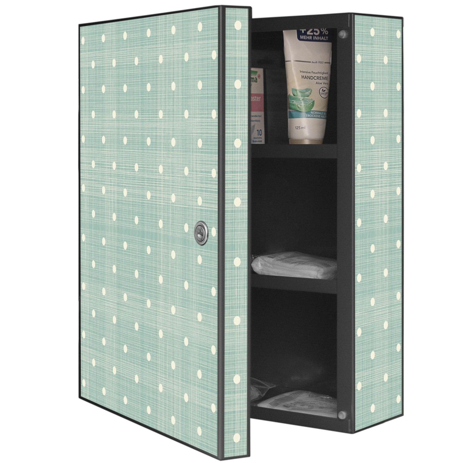 Banjado XXL Medizinschrank Abschliessbar 35x46x15cm Arzneischrank Anthrazit günstig online kaufen