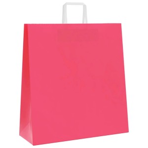 vidaXL Papiertragetaschen 250 Stk mit Henkeln Rosa 45x17x48 cm 4101905