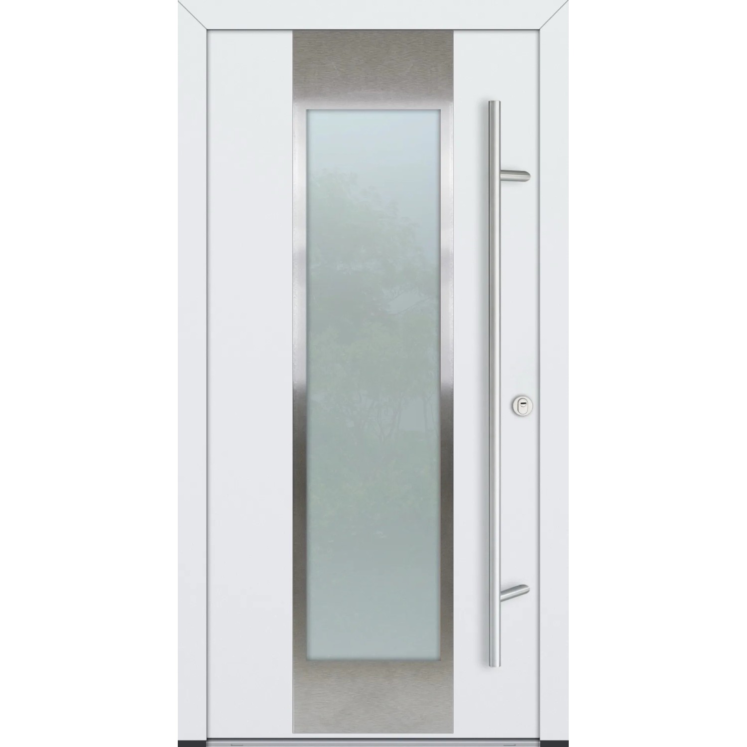 FM Türen AS68 Modell 08 1100 x2100 Weiß Rechts Innen Beschläge Set 01